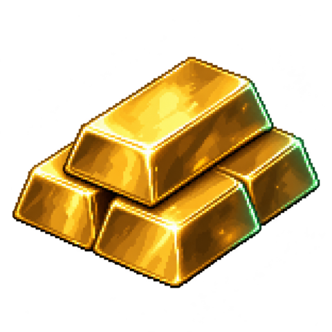 Pixel art gold bars